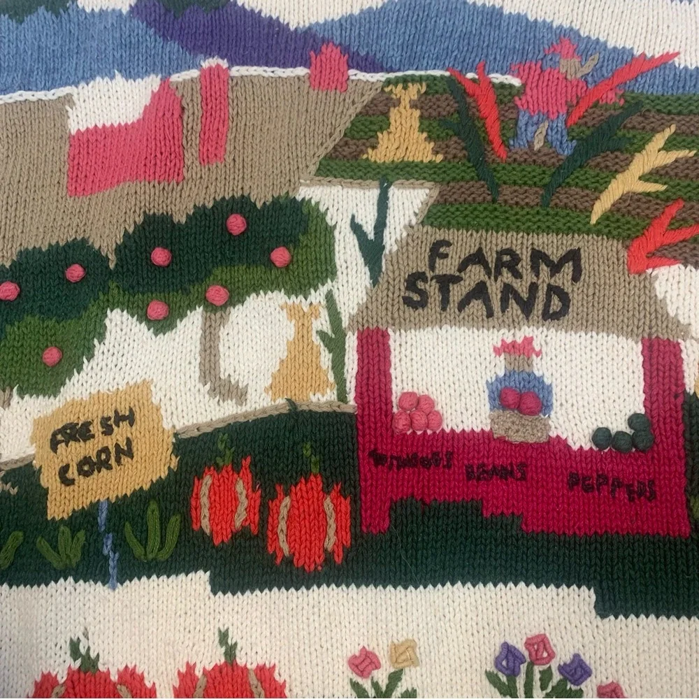 VTG Robert Scott Novelty Farm Stand Sweater - Picture 12 of 14